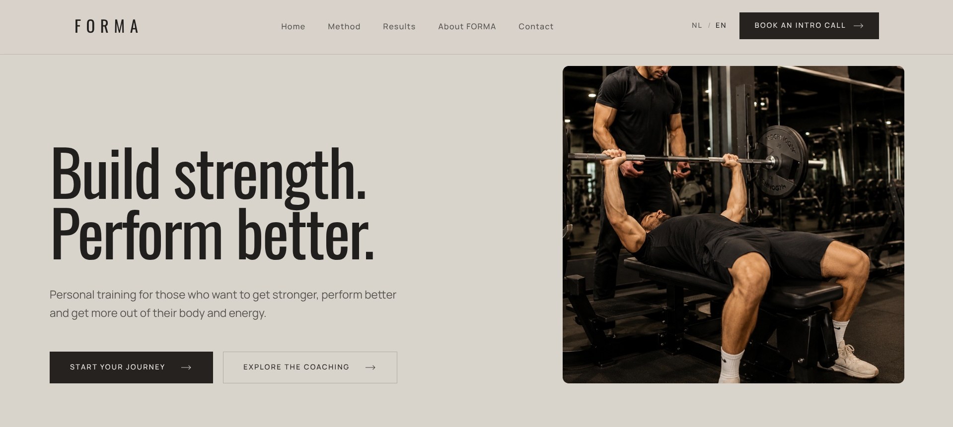 FORMA — homepage screenshot